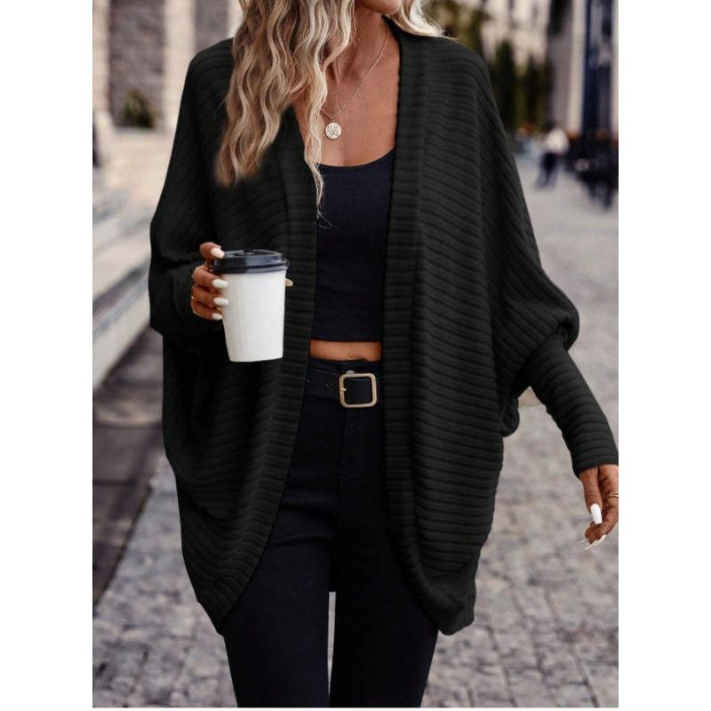 Women S Knitted Batwing Sleeve Cardigan Casual Autumn Outerwear