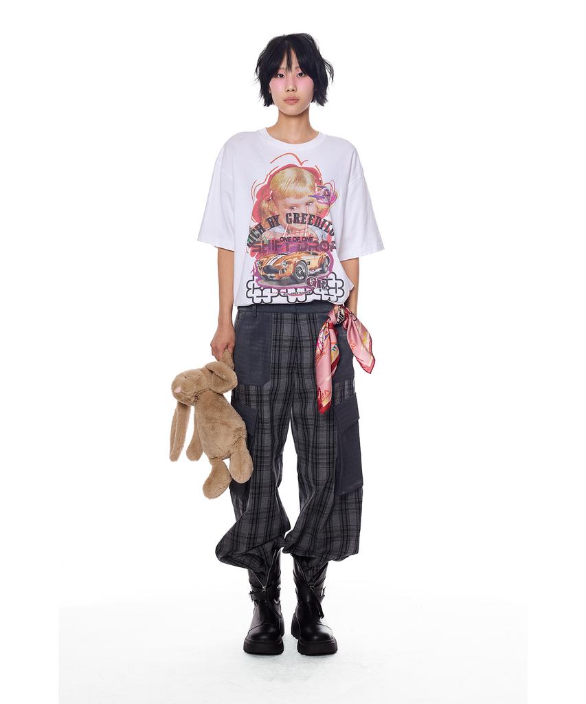 GREEDILOUS Yh Baby Racing Oversized T-Shirt