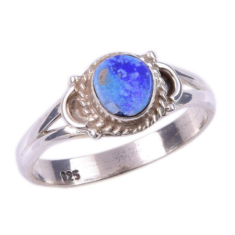 Natural Australian Opal Gemstone 925 Solid Sterling Silver Jewelry Ring S.6 W3r00
