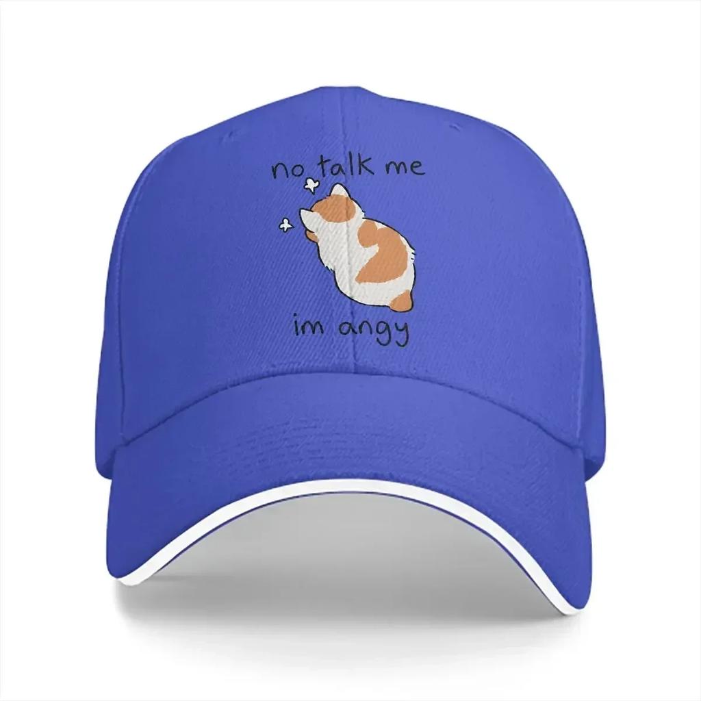 No Talk Me Baseballkappe Ganzjahres-Reiseverstellbare Herrenhüte Damen Visier Schutz Snapback Katzenkappen