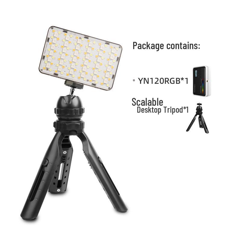 Yongnuo YN120 RGB Portable LED Light - Adjustable Color Temperature for Live Broadcasts and Vlogs