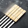 ZISIZ Wooden Handle Stainless Steel Flat BBQ Skewers
