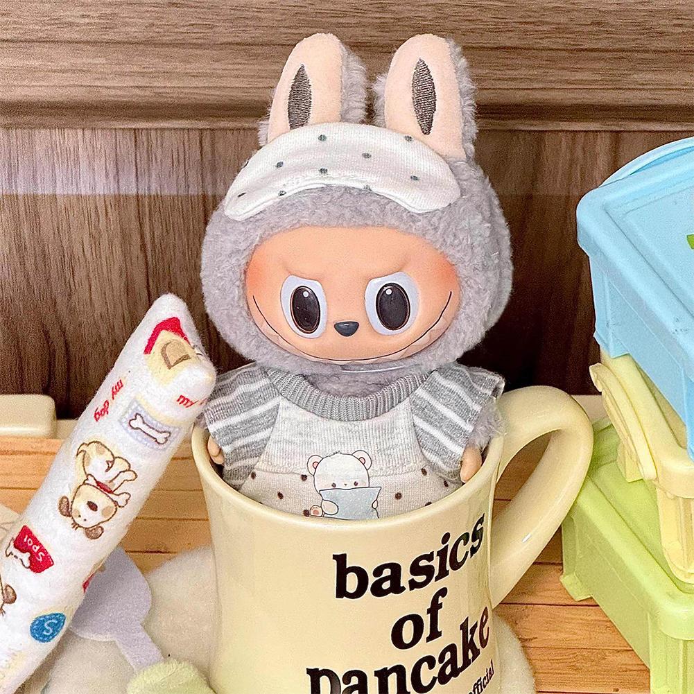 For 17cm Labubu Doll Clothes Fashion Clothes Jumpsuits Doll Clothes Color Match Dress Dolls Accessories Cute Decoration Little Clothes