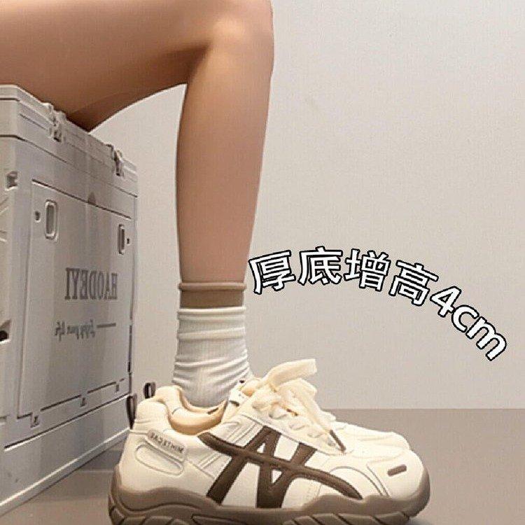 Soft Leather Version~ Thick-soled Inner Height-increasing German Training Shoes for Women In the Autumn of 2025, the New Versatile Forrest Gump Spor