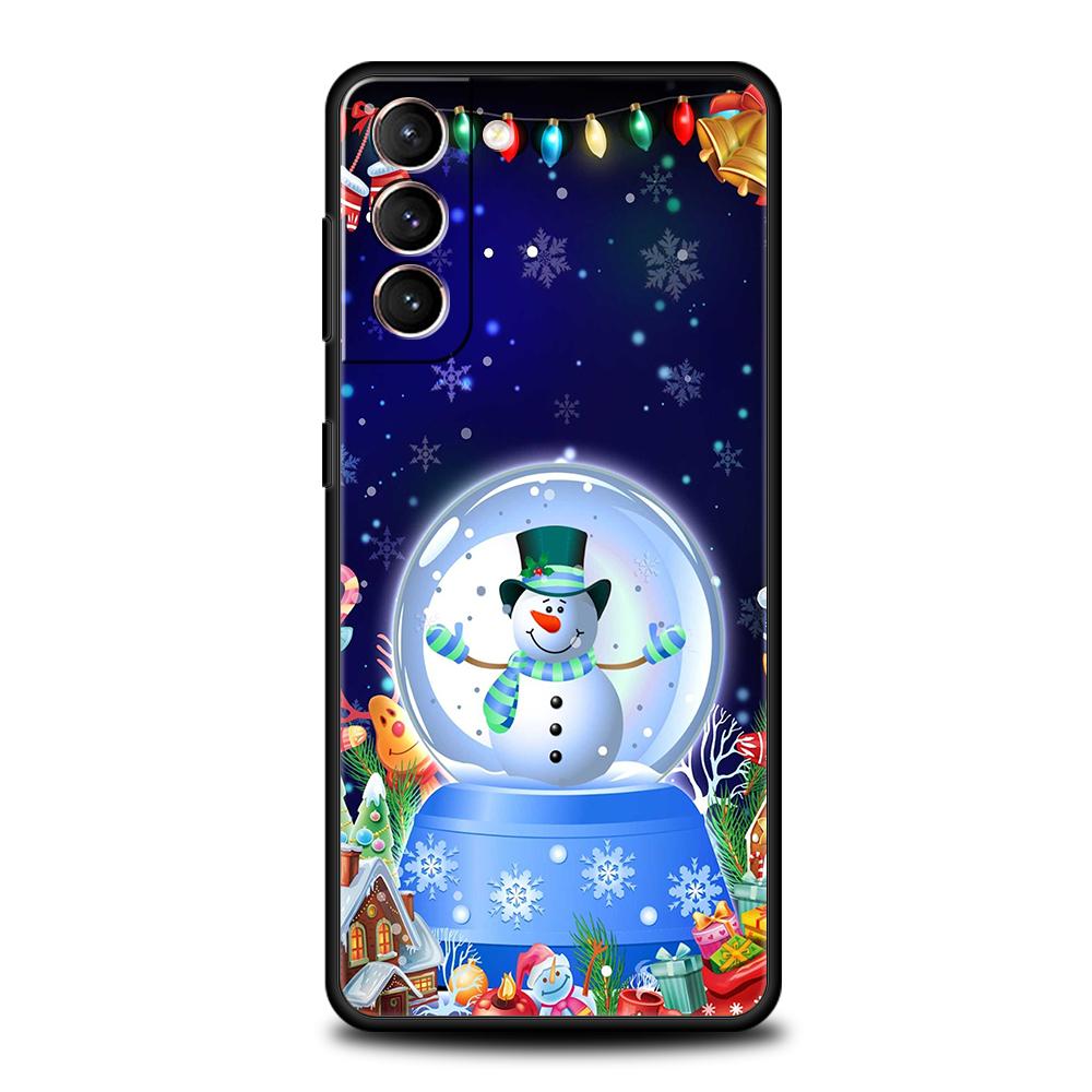 Winter Merry Christmas Phone Case For Samsung Galaxy S24 S23 S22 S20 S21 FE Ultra S24 S23 S10 S10E S9 S8 Plus 5G Phone Cover Bag
