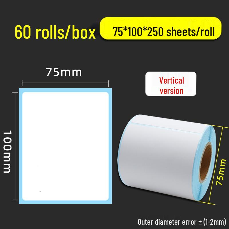 Thermal Self-Adhesive Barcode Labels: 60x40mm, 20-100 Blank Labels per Box