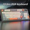 Adjustable Volume 94 Key RGB Keyboard Independent Knob K82 Wired Keyboard  Computer Peripherals