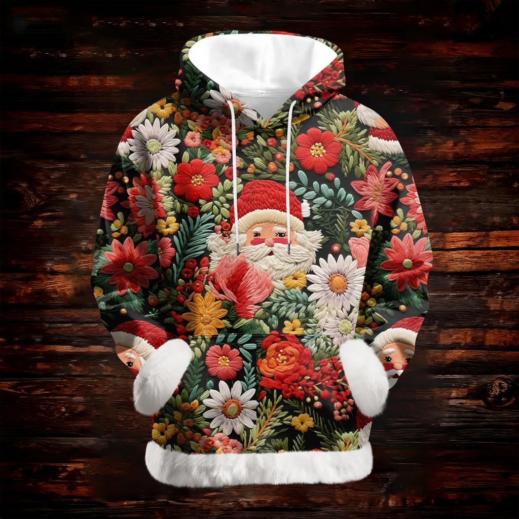 Kvinners uformelle motetrykk Langermet sweatshirt med hette