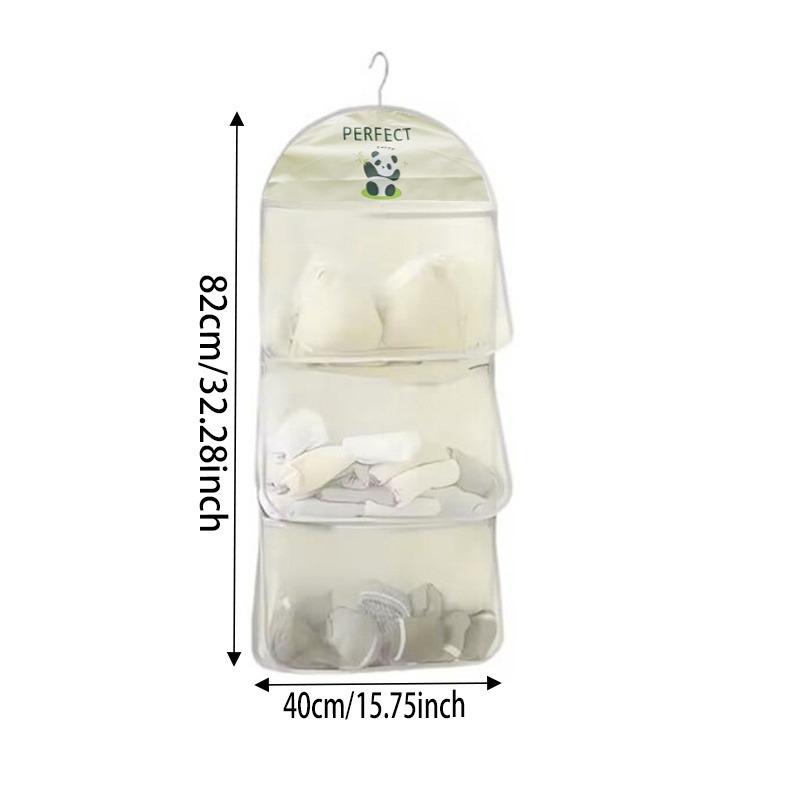 Multi-layer Mesh Storage Hanging Bag Space-saving Lightweight Durable Suitable For Bras Underwear Socks Home Cloth Storage Bag