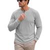 Herre Vintage Afslappet Henley Skjorte Langærmet Løstsiddende Sweatshirt