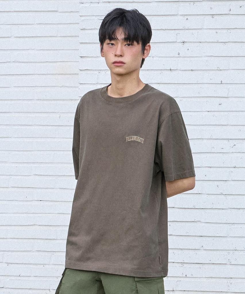 FILLUMINATE Flm Small Logo Pigment T-Shirt - Brown