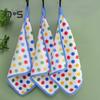 5Pcs Dish Towel Rainbow Dot Coral Velvet Rags Super Soft Absorbent Microfiber Towels Kitchen Drying Hands Tableware