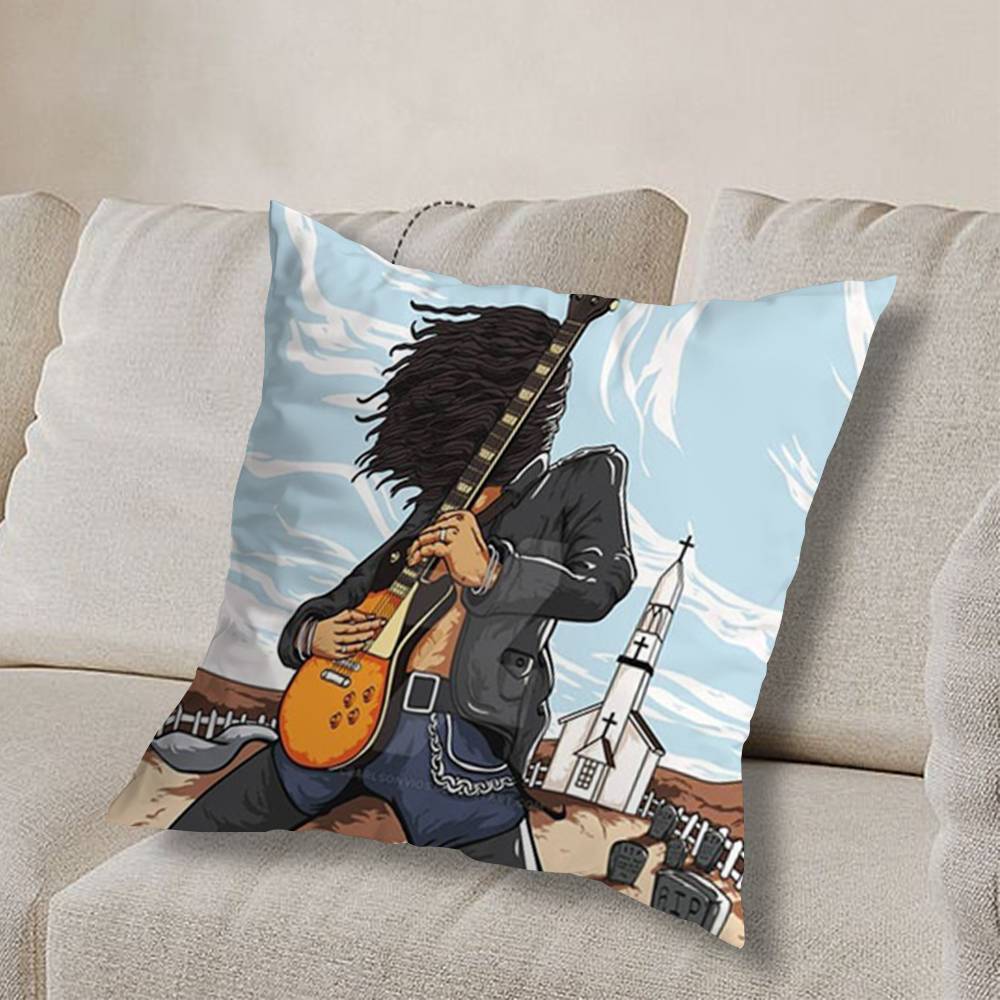B-Band Guns N Roses Catchy Pillow Case Sofa Living Room Bedroom Headboard Backrest Cushion Square Cushion Nap Time