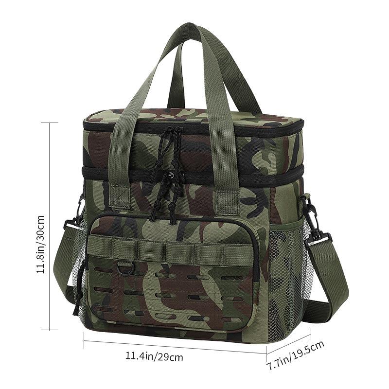 Outdoor Camouflage Picnic Bag Large Capacity Insulated Lunch Box Oxford Cloth Ice Bag for Travel
