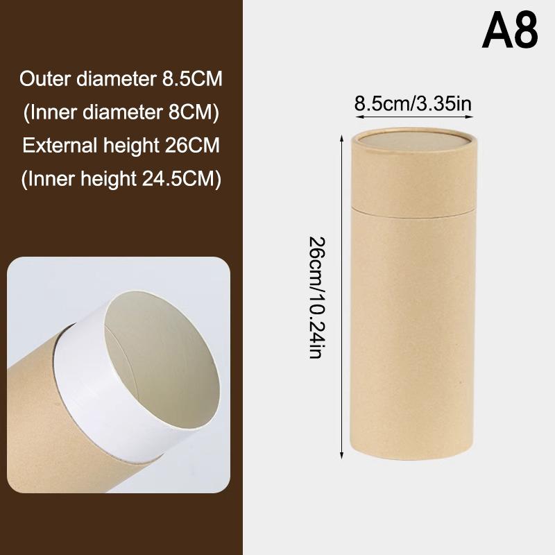 1 Stück ätherisches Öl Flaschenröhrchen Verpackungsbox Kraftkartonröhrchen Runde Kraftpapierbehälter für Stifte Teedose Kaffee