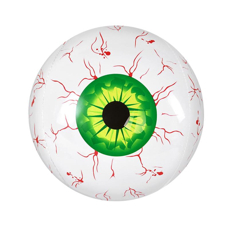 Halloween 1D Inflatable Eyeball Balloons 11 inch Horror Theme Party Indoor Outdoor Garden Lawn Party Decor Bloodshot Eyeballs