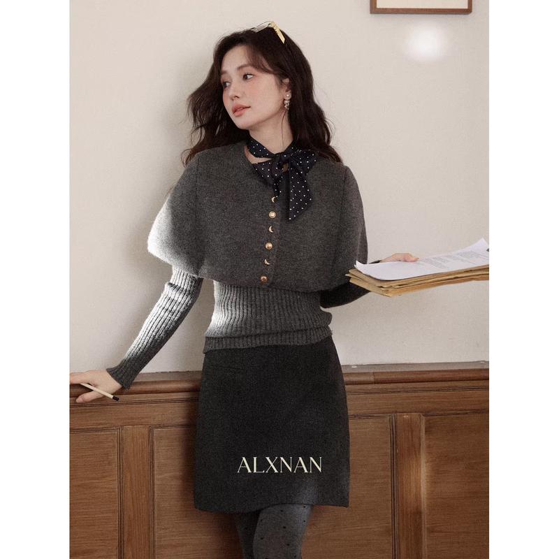 

Luxiangnan Elegant Princess Women s Knitted Cape Sweater M