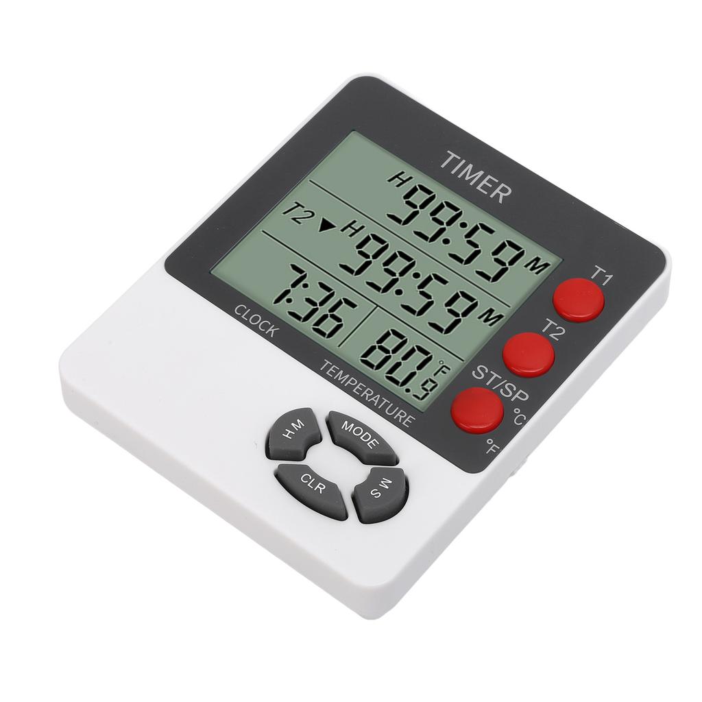 Timer Large LED Display Temperature Measurement Digital Countdown Countup Timer Clock for Cooking Exercise Baking