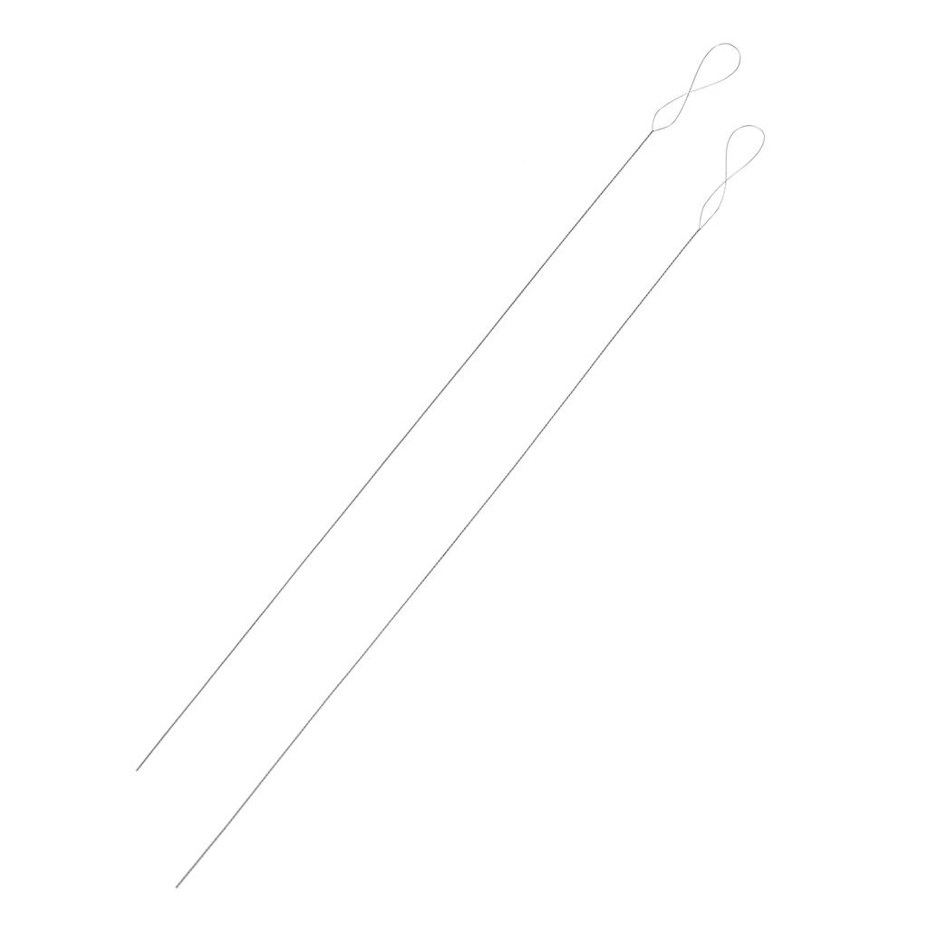 2Pcs 0.15-0.7mm Stainless Steel Big Eye Beading Needles Easy Thread String Cord Pins For Beads Pearls DIY Jewellry Making Tools