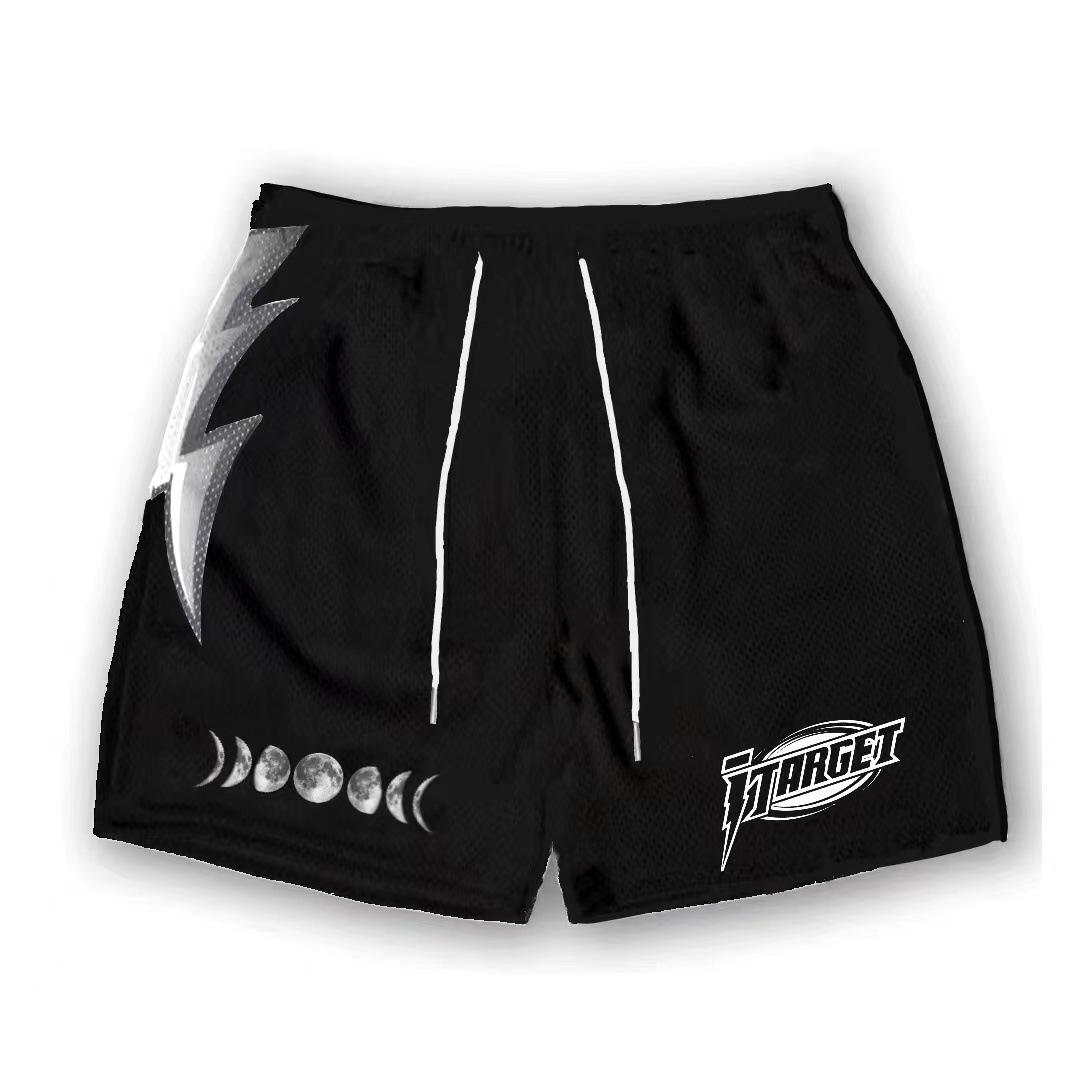 

Унисекс Американские Повседневные Фитнес Шорты: Дышащая сетка, Свободный крой, Длина ниже колена, Идеально для пар 3XL