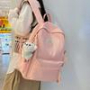 Junior High School Schoolbag Women Korean Preppy Style Light Backpack Large-capacity All-matching Student