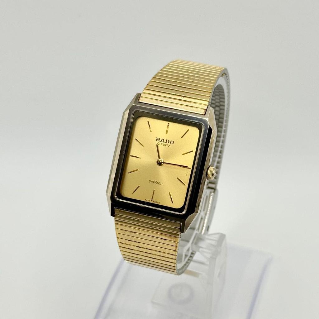 Used RADO QZ Rado Diamond Star 121.9521.3 Square Gold Dial