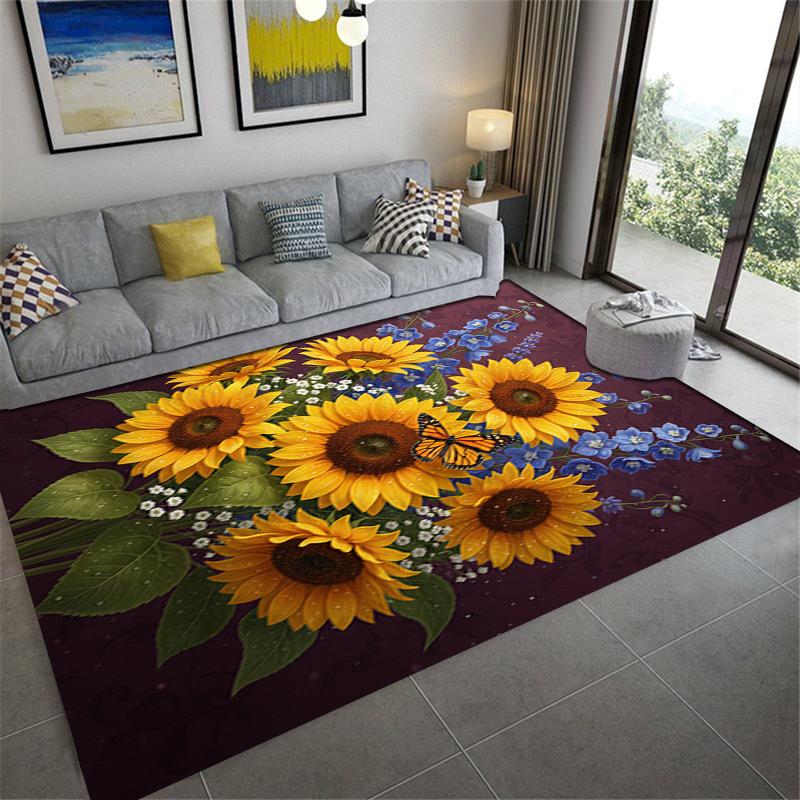 2025 New Classical Flower Carpet Rug for Living Room Bedroom Home Sofa Decoration,Kids play Non-slip Floor Mat18