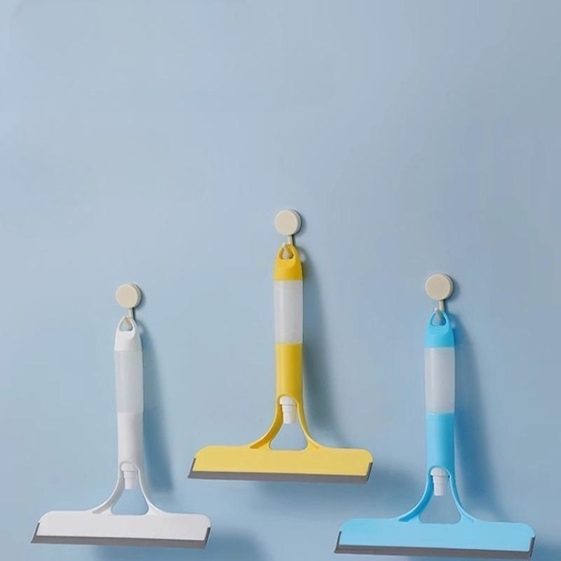 1PC Double-sided Brush Head Glass Mirror Cleaning Brush 3-in-1 Wiper Scouring Cloth Sponge Wipe