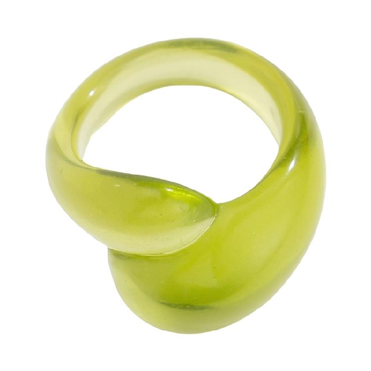 Fashion Statement Ring Irregular Geometric Colorful Double Droplet Ring Trendy Women's Accessories for Daily Wear