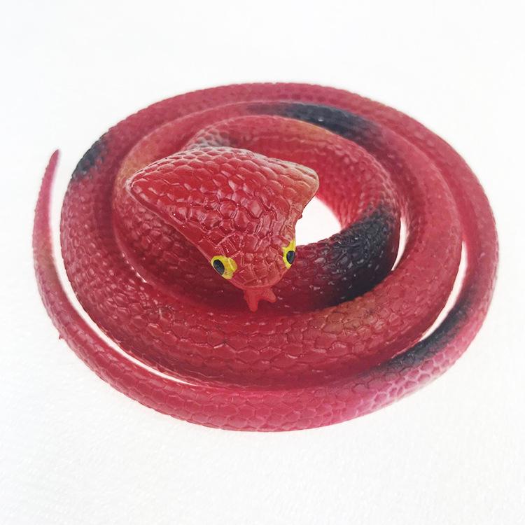 Realistic Cobra Snake Toy - Soft Rubber Prank Snake for Halloween