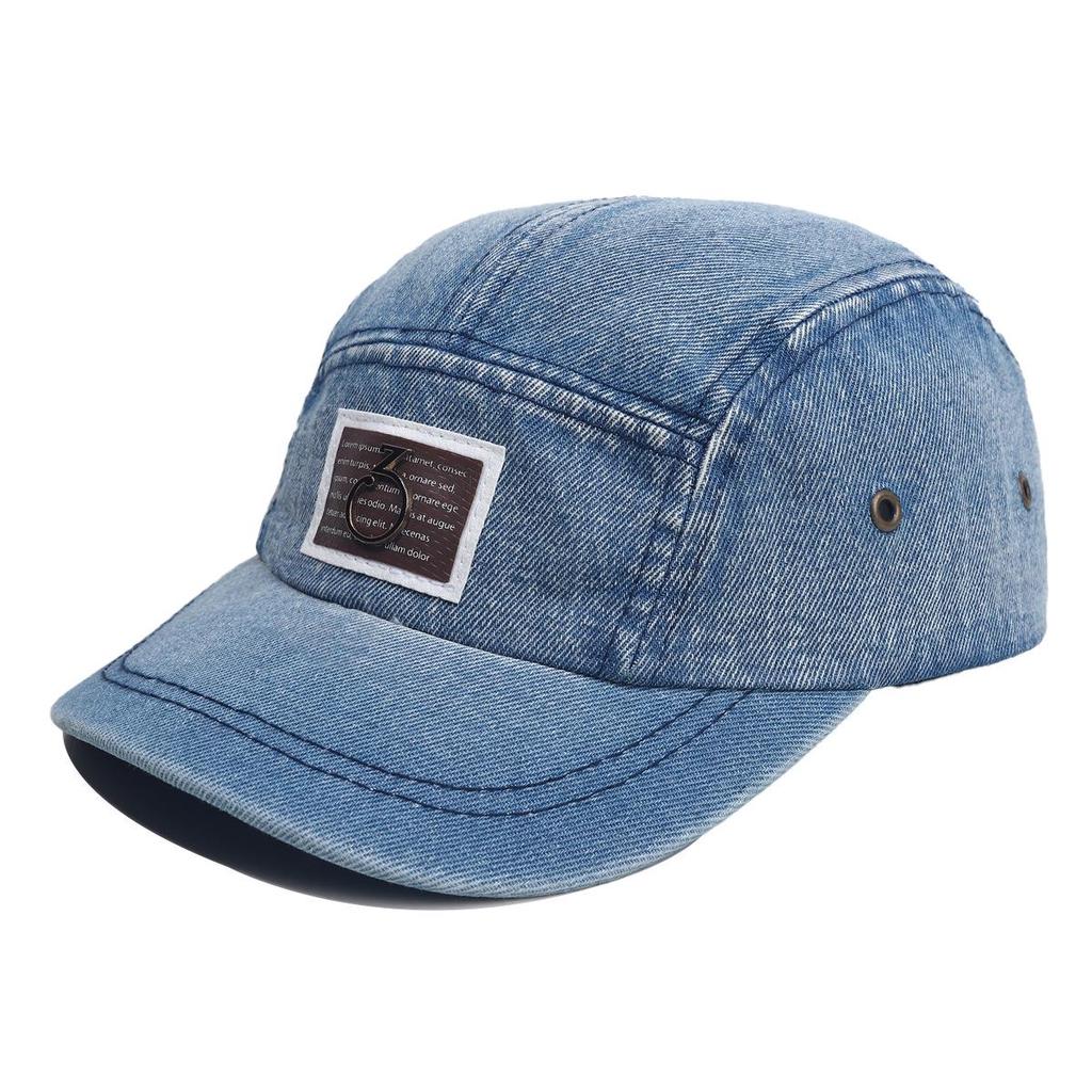 Men's & Women's Washed Denim Duckbill Cap - Short Brim, Distressed Style for Outdoor Sun Protection