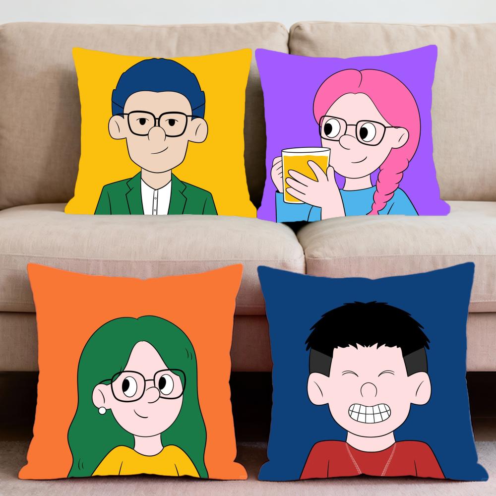 P-Pop ManS Cushion Cover Premium Comfort Reversible Pillow Cove -Two in One Design for Any Room & Car Interior
