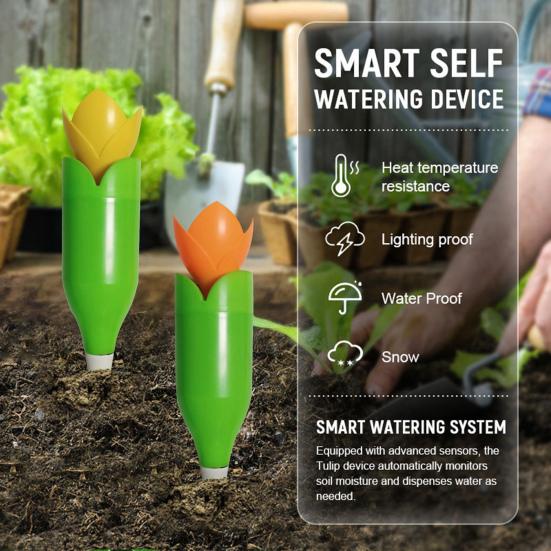 2 Stück Automatischer Blumengießer mit Sichtbarer Wasserstandskontrolle Intelligentes Selbstbewässerungssystem Garten Selbstbewässerungswerkzeug
