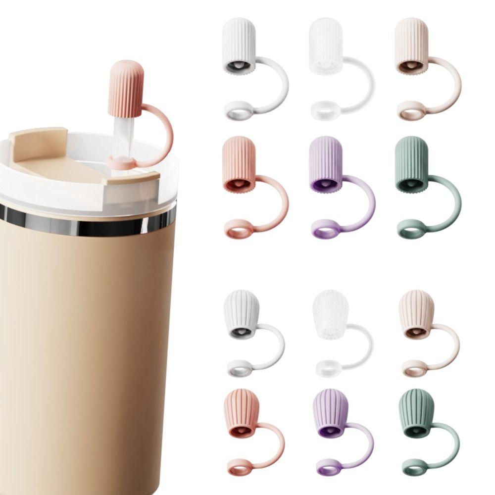

Spill Leak Stopper Straw Cover Cap Silicone Straw Tips Cover Straw Topper for Stanley Cup