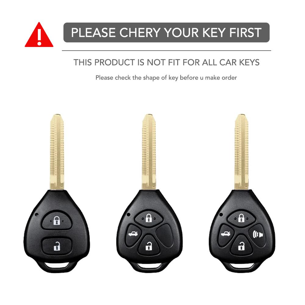 Key Holder Case For Toyota Yaris/Vitz Auris Mk I 2007 Corolla Verso Hilux 7 Rav4 Porte Camry Car Key Cover Keychain 2/3/4Buttons