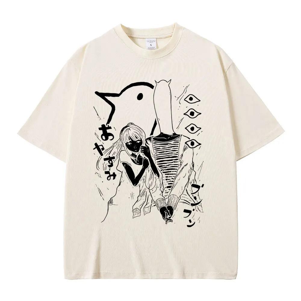 

Anime Oyasumi Goodnight Punpun Graphic T-shirt Men Women Clothing Casual Cotton Vintage Oversized Clothing Casual top Anime soft 4XL