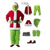 Christmas Costume Clothes Santa Claus Grinch Green Hair Grinch Performance Costume