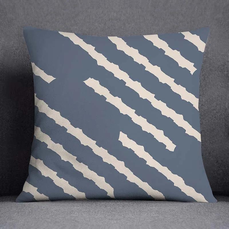 Nordic Flower Geometric Pattern Decorative Square Pillowcase Home Office Cushion Cover