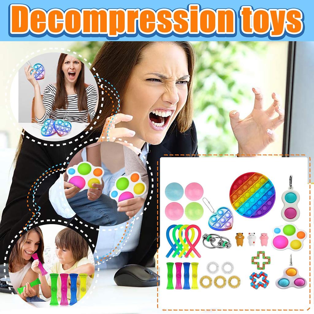 Children's And Adults' Stress Relief Toy Party -Reactive Sensory Toy Set