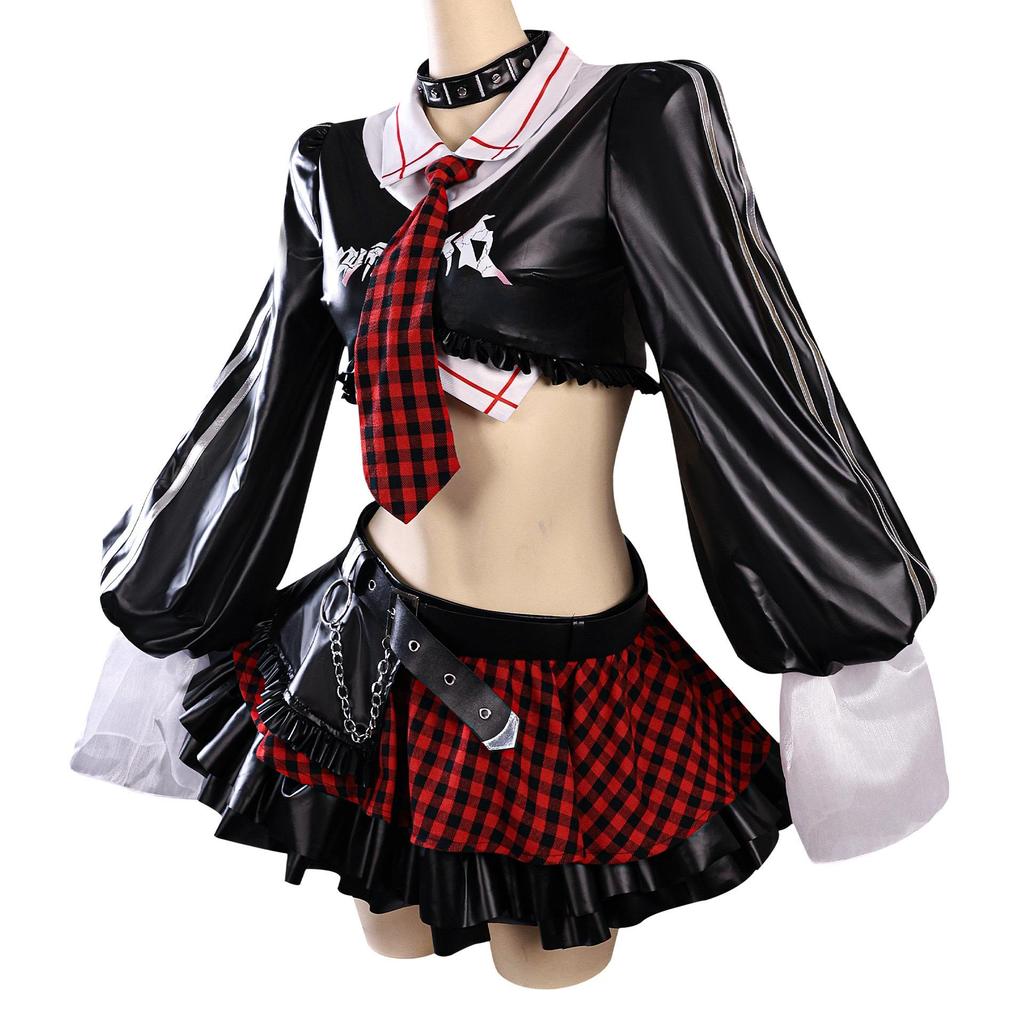 Anime Character Asuka Cosplay Costume, Anime Convention Party Activity Outfit