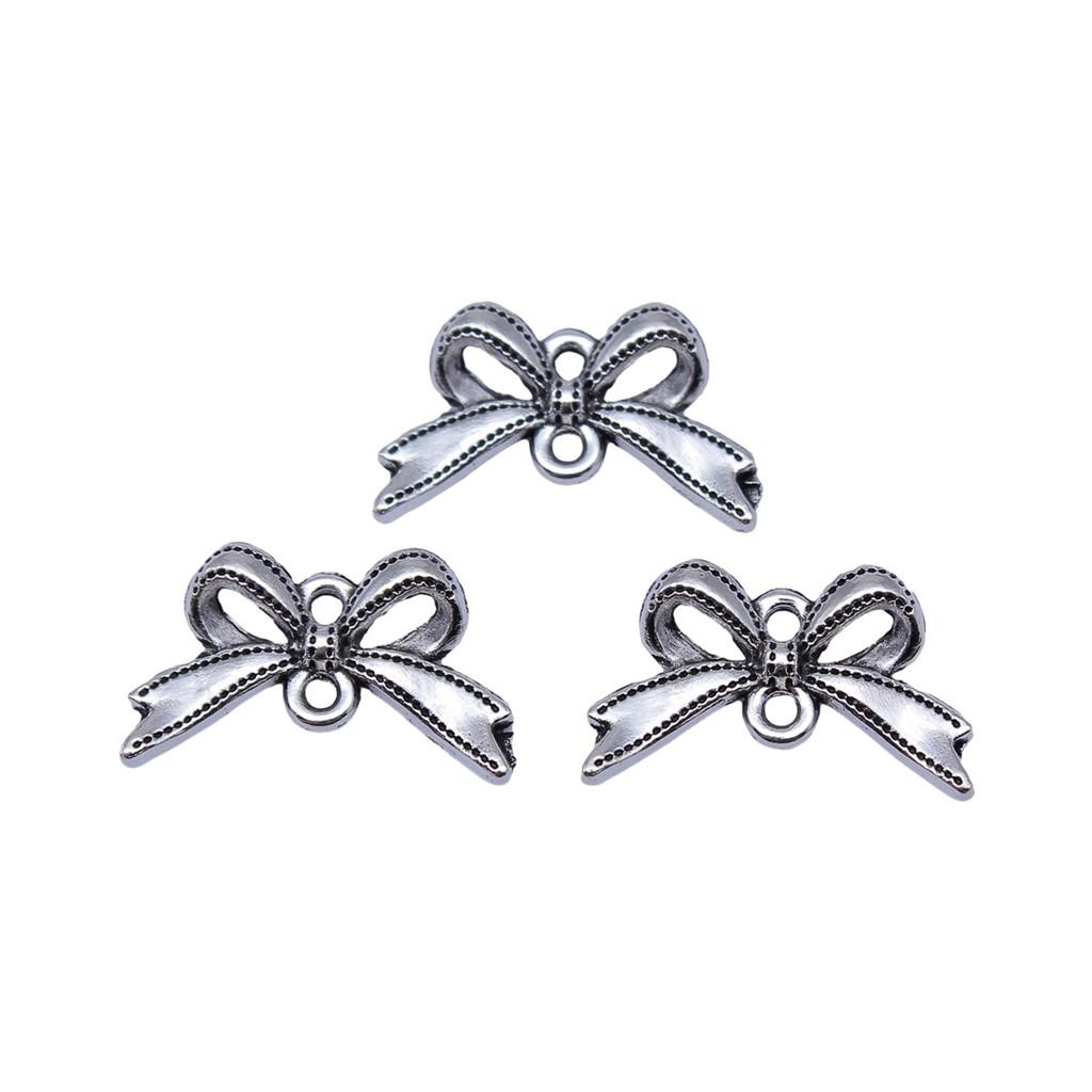 Double Hole Bow Connectors Cute Ribbon Charms For Earring And Bracelet Making