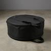 Woven Textile Storage Bag Structured Zippered Storage Bag Container Black