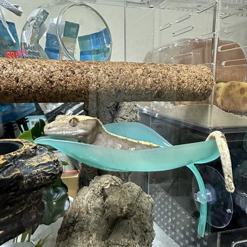 Frog Habitat Leaf Suction Cup Reptile Basking Area Resting Terrace Tank Accessories Simulated Leaves For Geckos Frog Tank