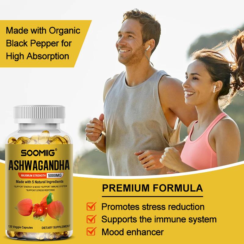 Organic Black Pepper Capsules Supplements Enhance Physical Fitness 120 Count