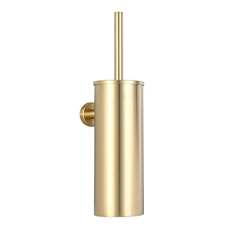 304 Stainless Steel Toilet Brush Holder Wall Mounted Bathroom Cleaning Tool No Dead Angle