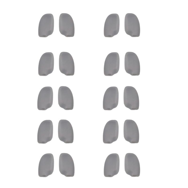 

10 пар прозрачных носовых упоров Противоскользящая силиконовая подушечка Надежные для очков в полной оправе и солнцезащитных очков белый