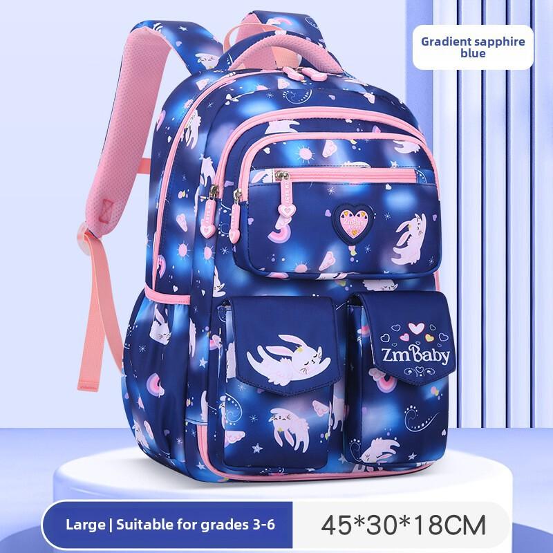 Cute School Backpacks for Primary School Girls Cartoon Bookbag Kids School Bags Large Capacity Backpack Lightweight Backpack
