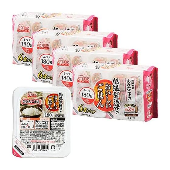 Iris Ohyama Packed Rice Akita Prefecture Akitakomachi 180g x 24 pieces Domestic Rice 100% Low Temperature Processed Rice