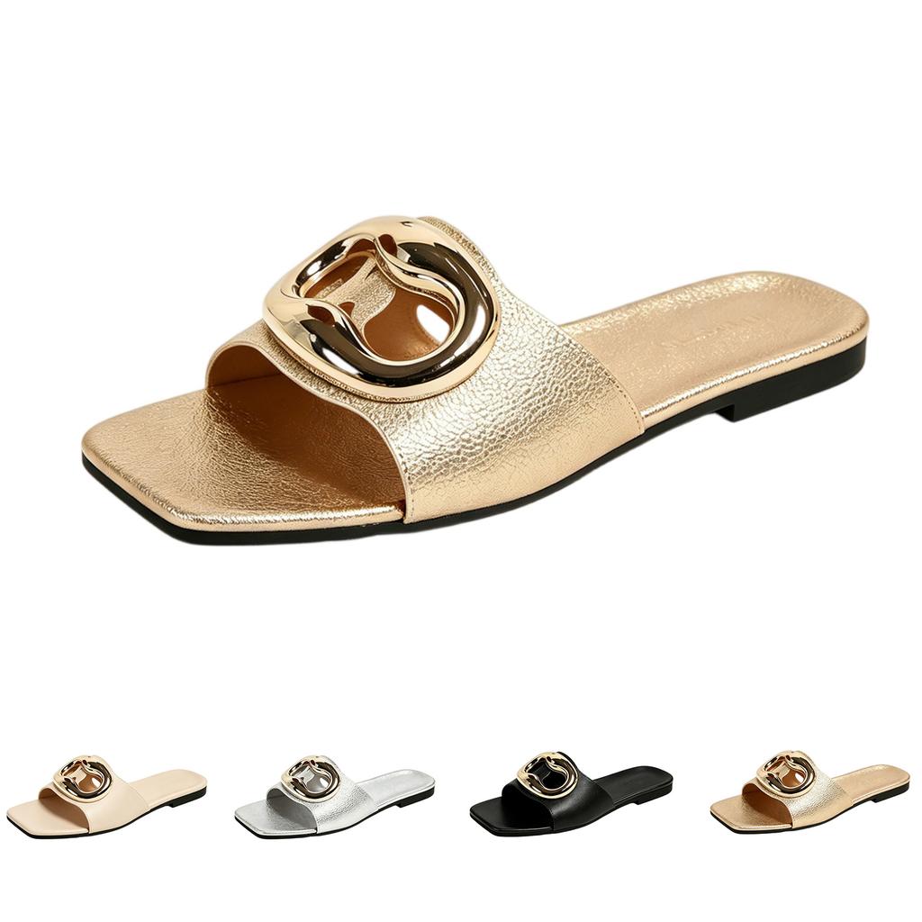 Summer Women's Casual And Comfortable One Foot Flat Sandals
