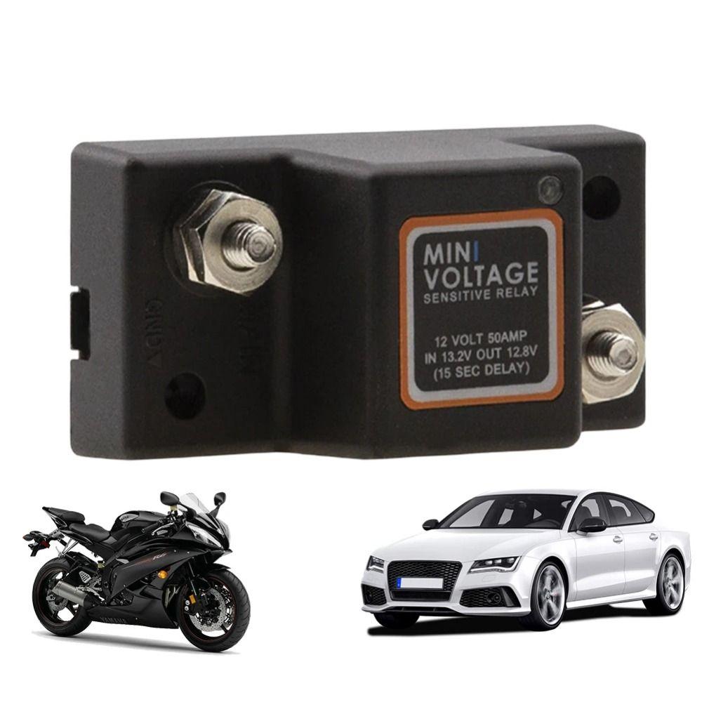 Intelligent Dual Battery Isolator Efficient Switch Protector 12V 50A Voltage Sensitive Relay  RV